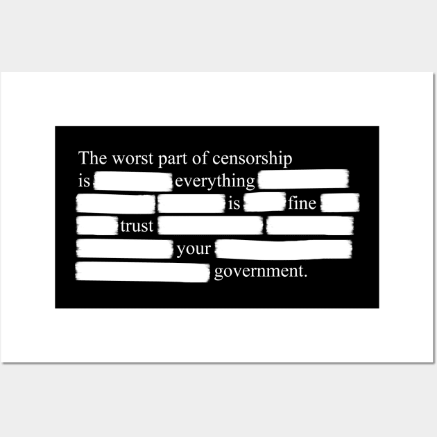 Government Cover up Wall Art by GreenGuyTeesStore